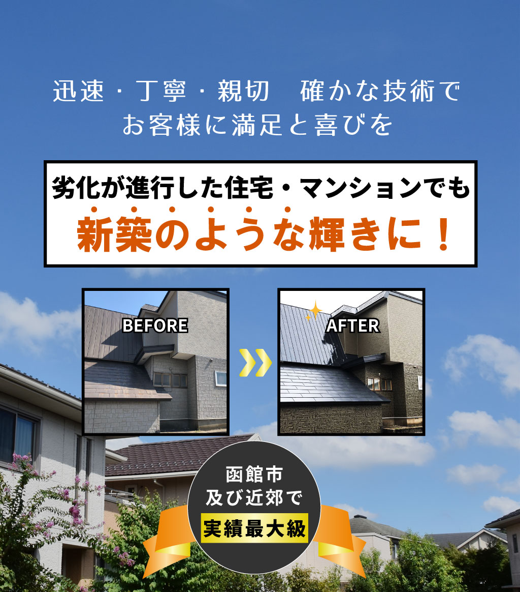 劣化が進行した住宅・マンションも新築のような輝きに